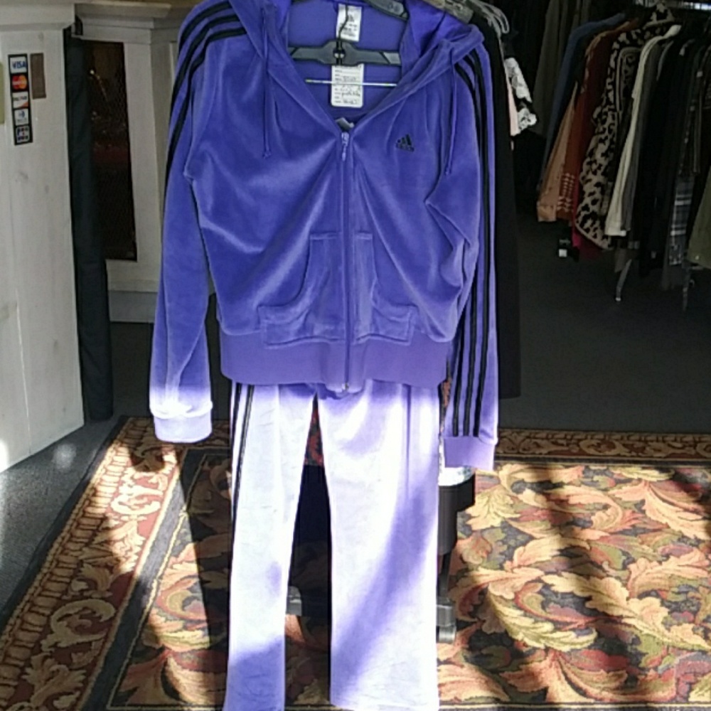 Adidas purple suit